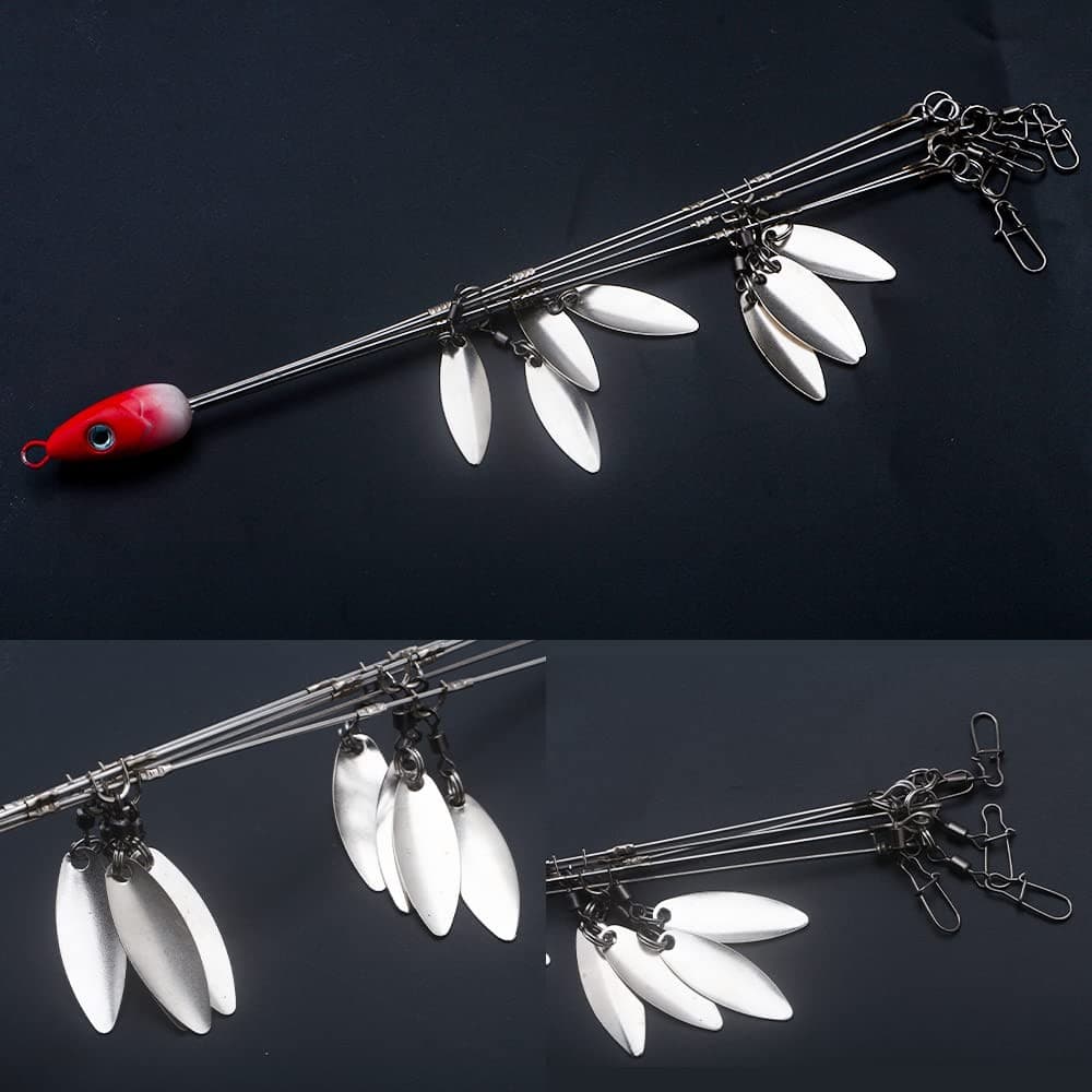 Umbrella Fishing Rig 5 Arms Alabama Rig Kit with Weedness Bait Lure Jigs Boat - Image 6