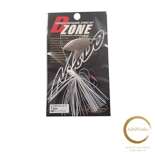 New Evergreen Spinnerbait D-Zone Double Willow Leaf 1/2oz Super White #04 - Image 1