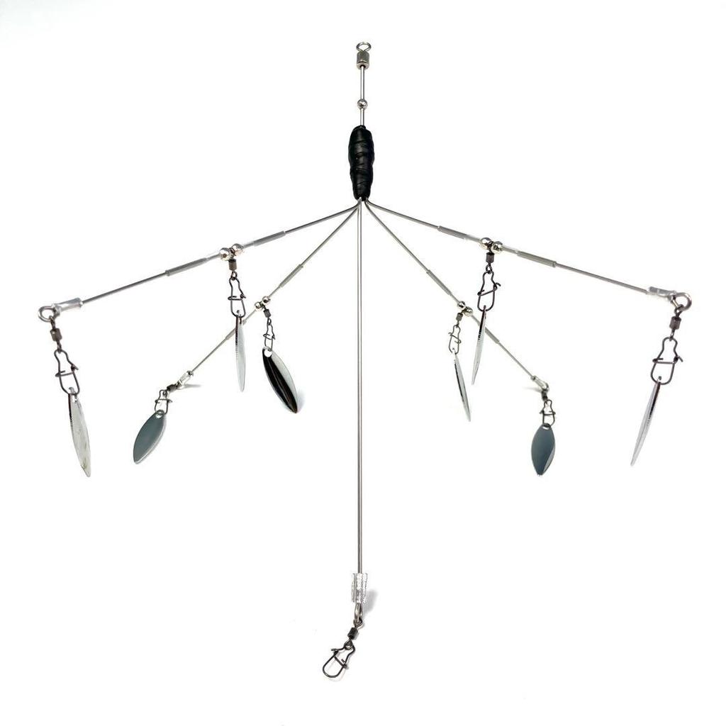 Alabama Rig Ghost Wire Similar Bait with Blade Silver Willow 8pcs Used - Image 1