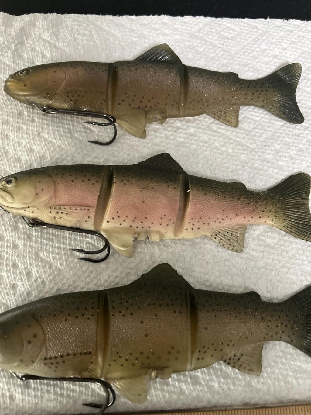 Original Rare Castaic Baits Platinum Series 8” Soft Jointed Trout Swimbait SS - Image 4