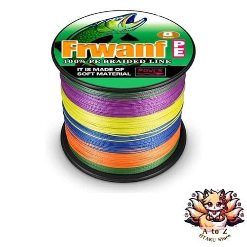 NEW Frwanf Fishing Line 8-Strand Braided PE Line 1000m Size 7 Multicolor for - Image 1