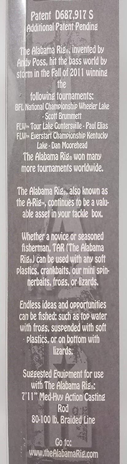 (2) The Alabama Rig Original Andy Poss A-Rig Tennessee Shad Brand New In Pack - Image 5