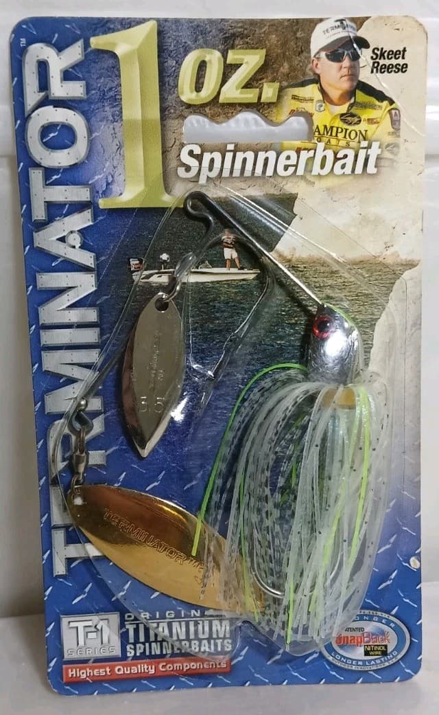 Terminator T-1 Titanium SnapBack 1oz Skeet Reese Spinnerbait "Cali Green" - Image 1
