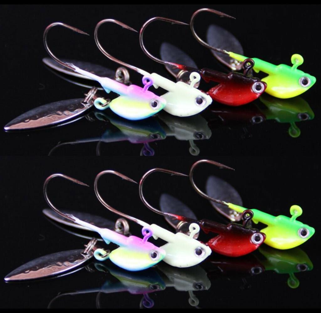 8PCS Jig Head Fishing Hooks Spinner Metal Jigging Fishing Lures Ice Swimbait 14g - Image 1