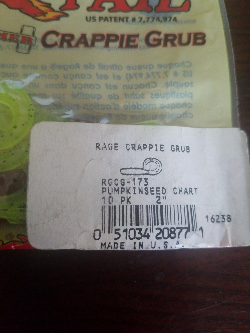 Strike King Rage Tail Slab Crappie Grub 2"  - Image 4