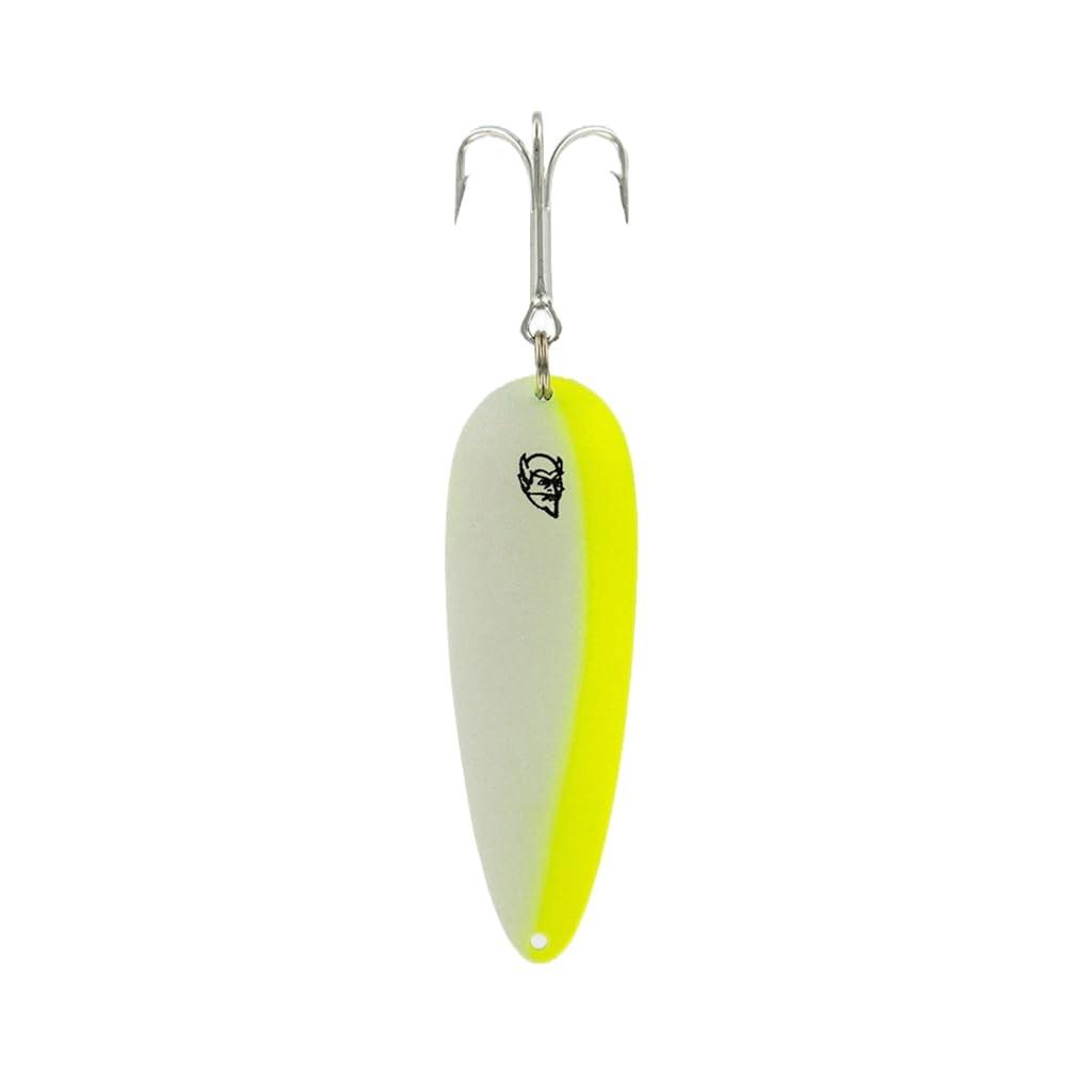 Dardevle Glow Yellow Nickel Back Fishing Lure, Outdoor Fishing Accessories - Image 1