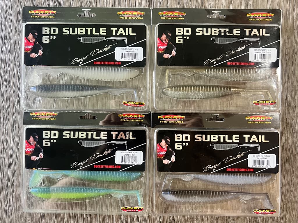 Duckett BD Subtle Tail 6inch Soft Plastic Swimbaits - 4 PACK FISHING LURE BUNDLE - Image 2