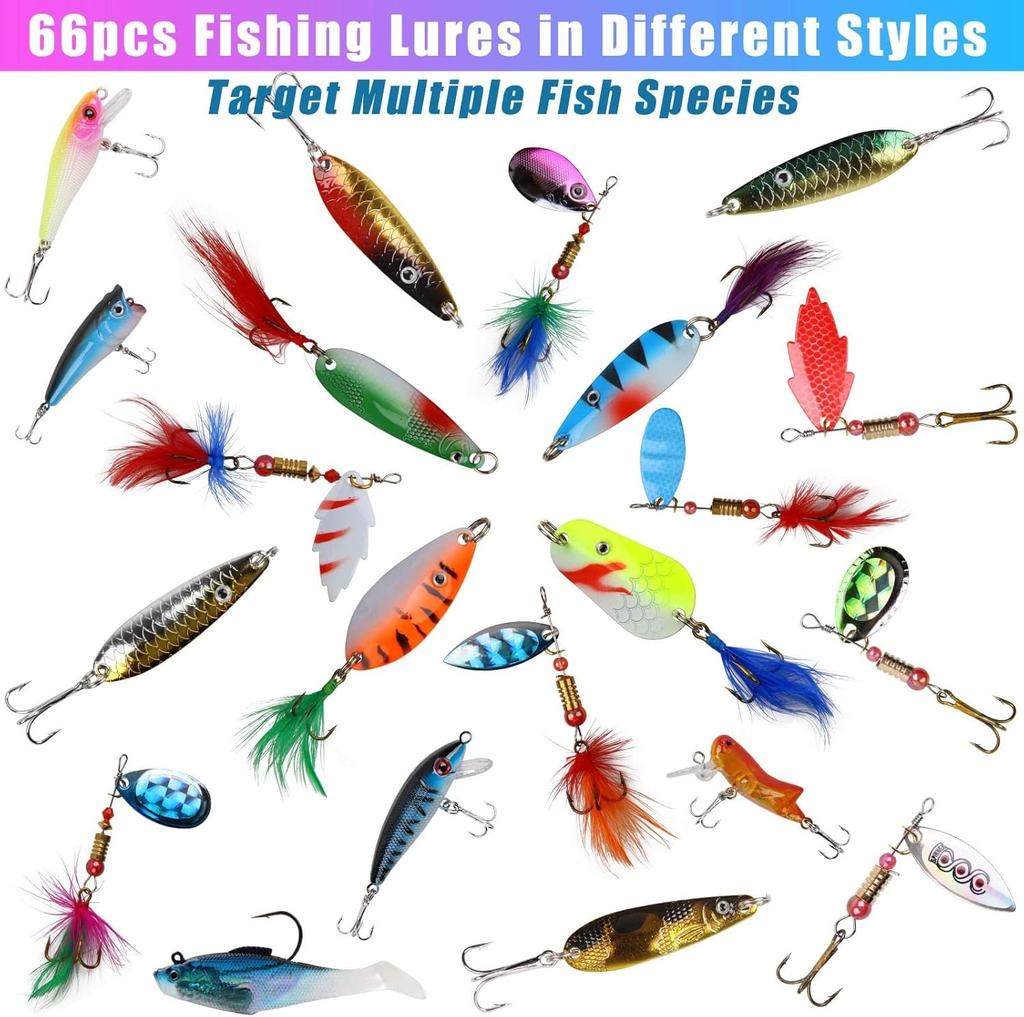 Lifelike Soft Swimbaits Feather Tail Lures Set - Image 4