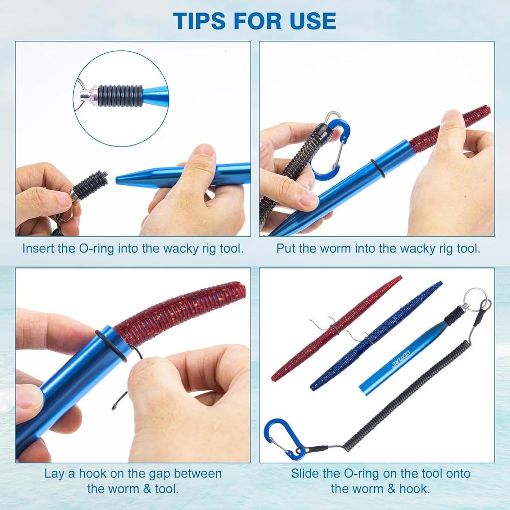 All-in-One Wacky Worm Fishing Kit: Soft Plastics, Tools & Storage - 279 Pieces - Image 11