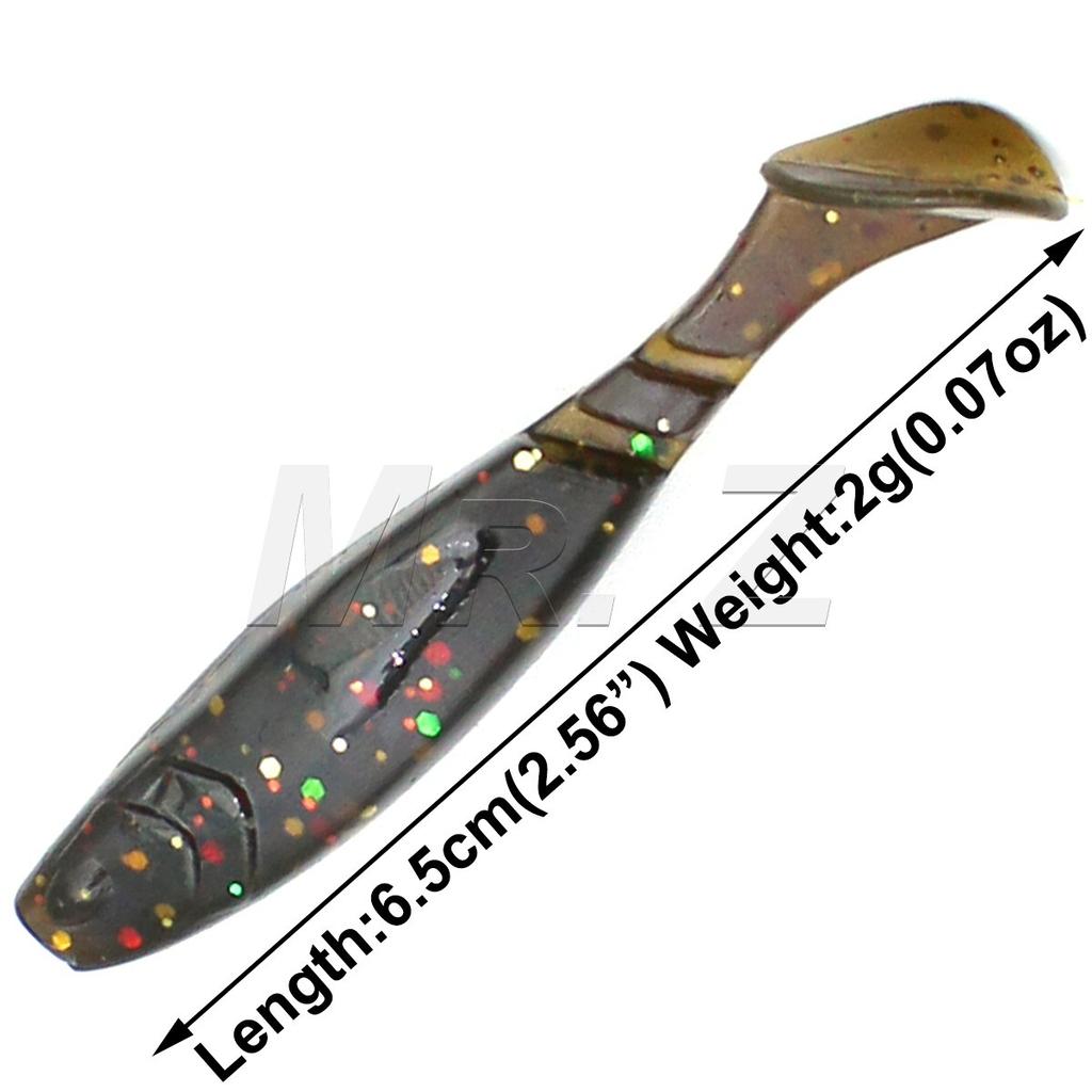 25 PCS Soft Fishing Lure Paddle Tail Swimbait for Bass Trout Walleye Crappie - Image 3