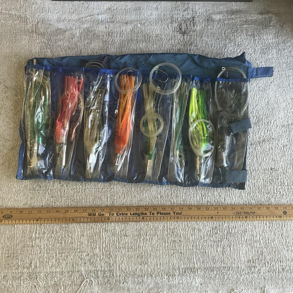 Saltwater Big Game Offshore Marlin, Maui, Wahoo, Dorado,Tuna Lures and Case - Image 1