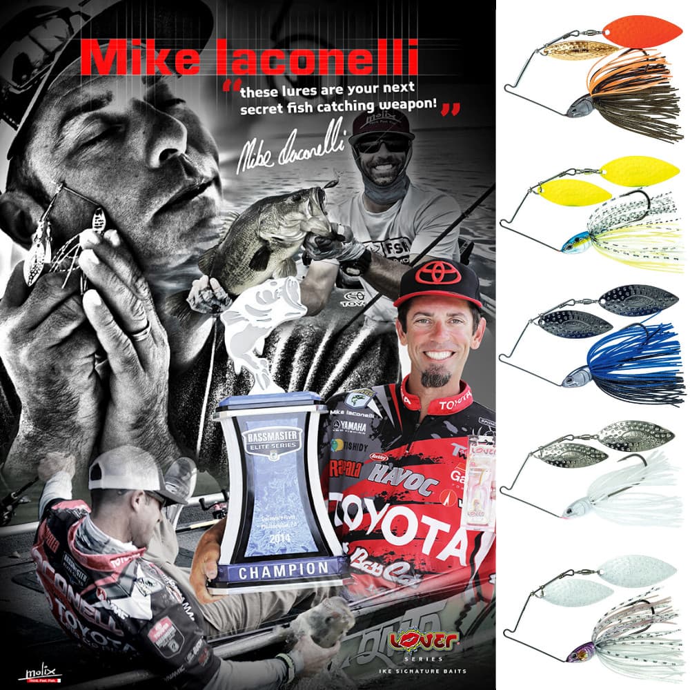 MOLIX By Mike Iaconelli Lover TITANIUM Spinnerbait 14g (1/2oz) Pummel Fish - Image 2