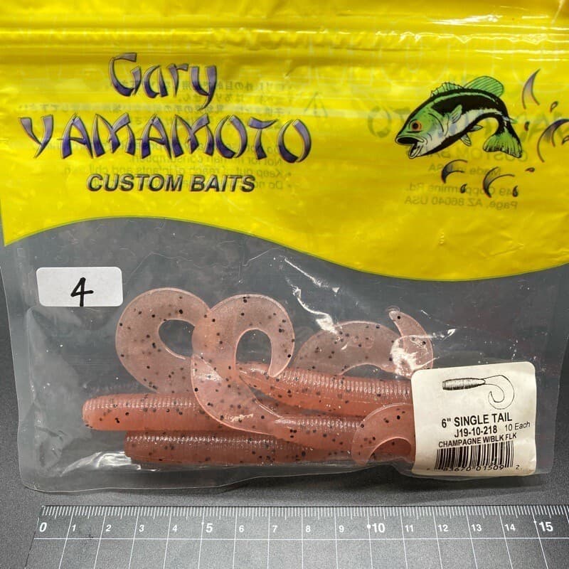 818322 Gary Yamamoto 6 Inch Jumbo Gloves 4 218 Wine Pepper Condition B - Image 1