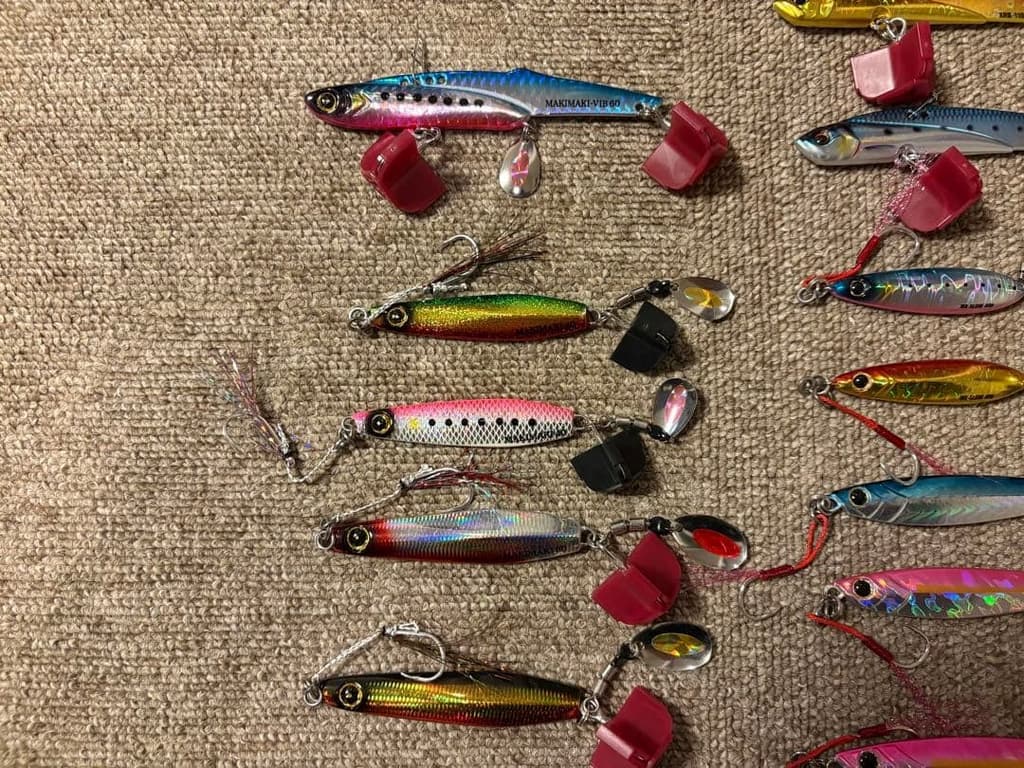 JACKALL Makimaki Vibrant 40g/60g Metal Jig Set Used Good Condition - Image 2