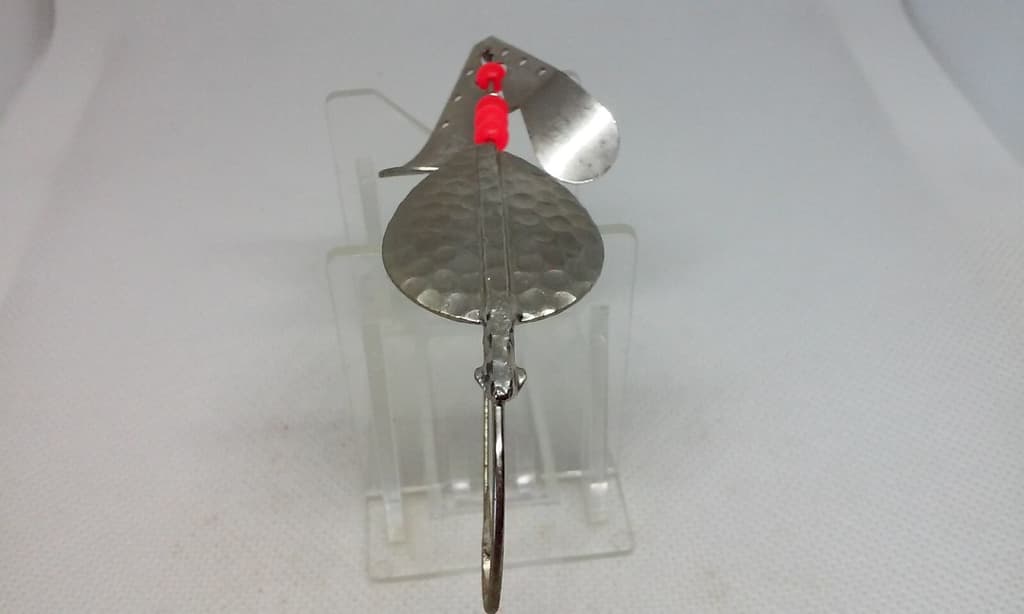 Vtg BUZZ Buzzspoon/Buzzbait Hammered nickel 1/2 Topwater Surface Buzz Bait Lure - Image 7
