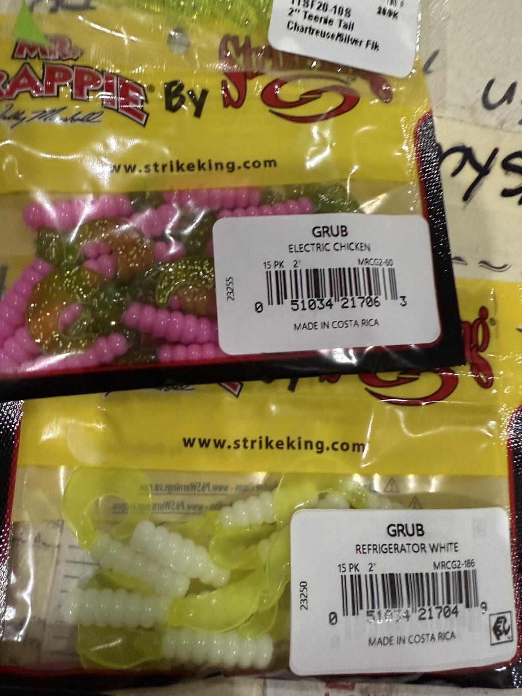 9X Mix Lot Strike King Panfish Mr Crappie Curly Tail Grub Fishing Lures - Image 6