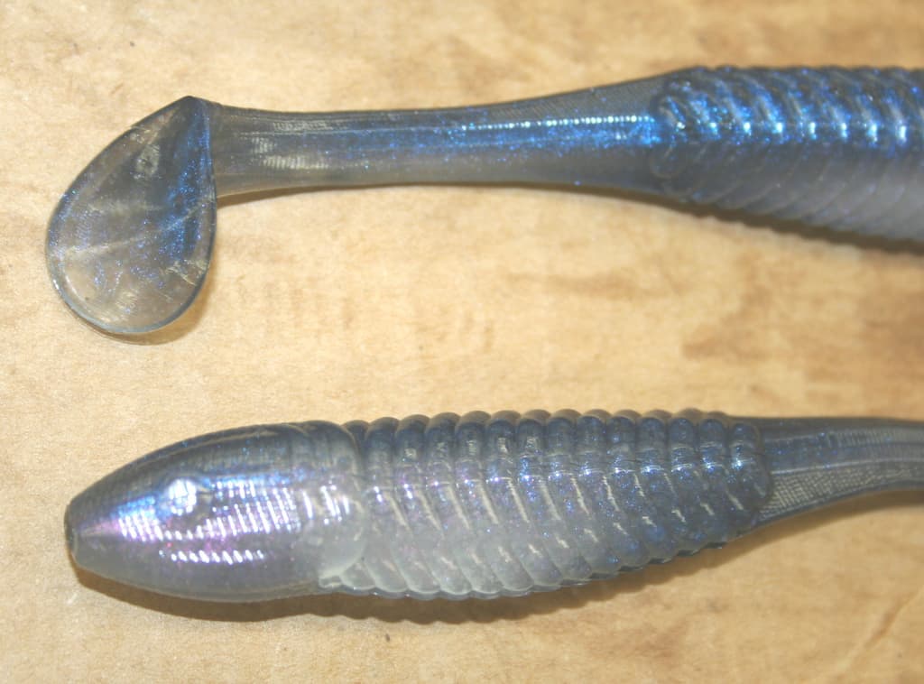 5" Swim Minnow Pro Blue Red Pearl Paddle Tail Swimbait Trailer for A Rig 50 pack - Image 3