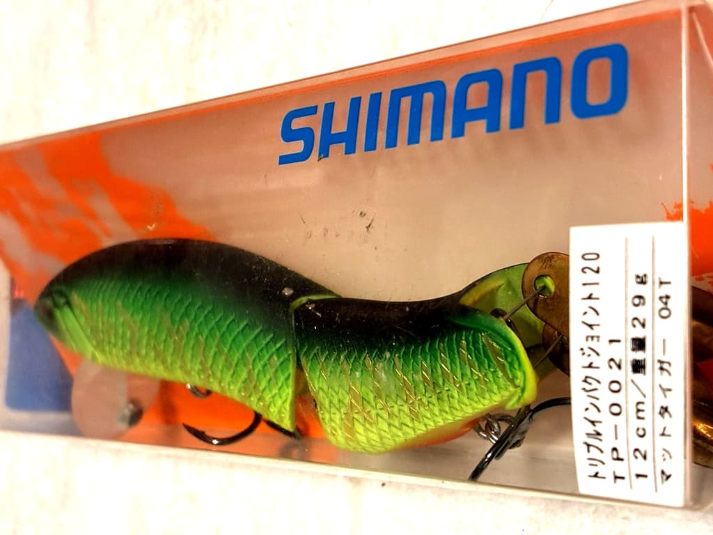 NIB JDM Shimano Triple Impact 120 Fire Tiger Swimbait Wakebait Bass Fishing Lure - Image 2