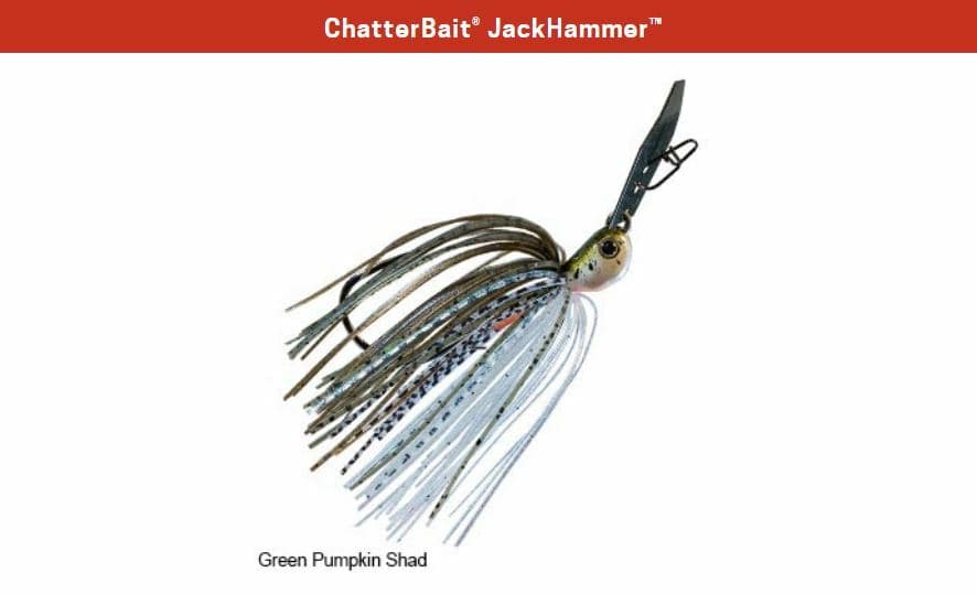 Z-Man ChatterBait JackHammer 1/2 oz Green Pumpkin Shad Jack Hammer Chatter Bait - Image 1