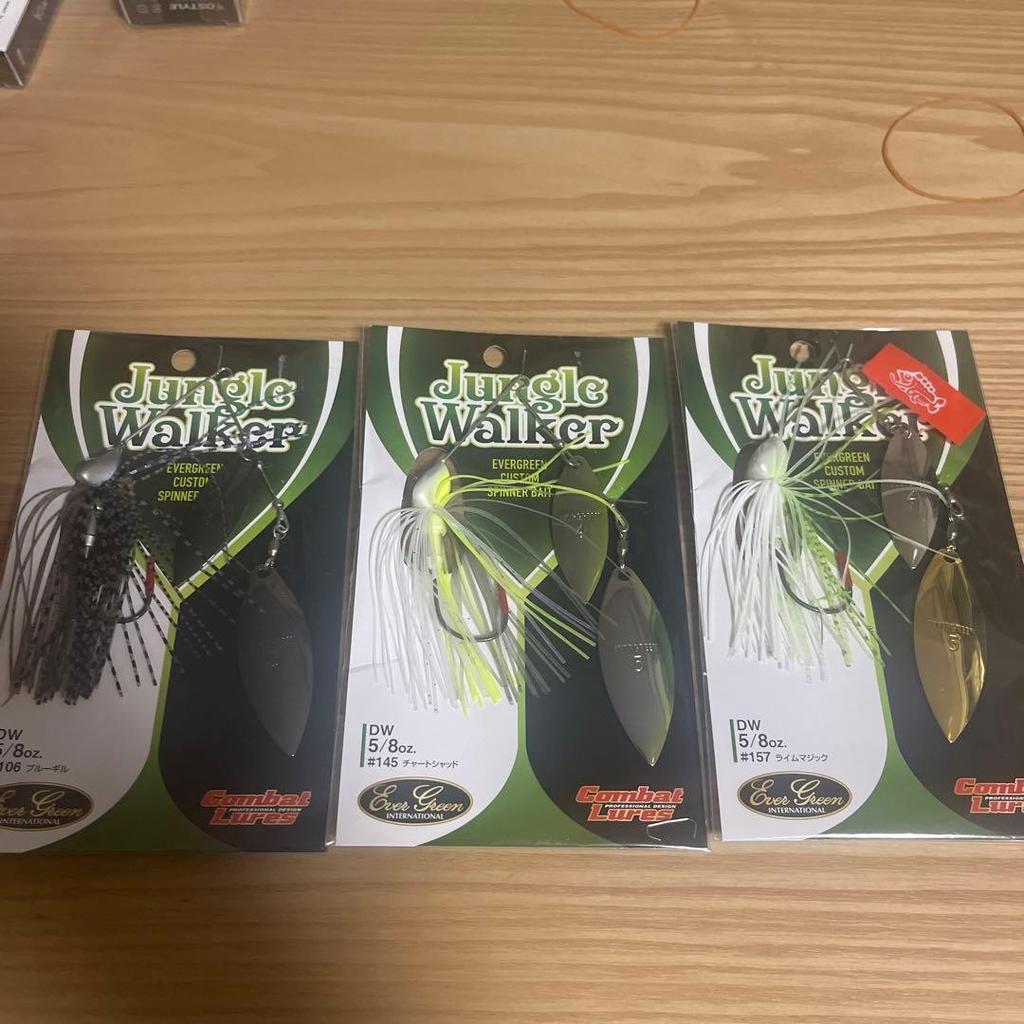 Evergreen Jungle Walker 5/8oz Spinnerbait 3-Color Set, New, Fishing Lure - Image 1