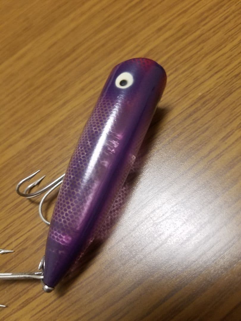 Heddon Chugger Spook Research Purple Clear Vintage Used–Rare Color - Image 4