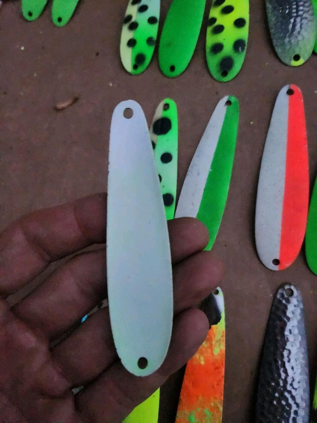 Fishing spoons size 3",4" lot of 63 used salmon trout trolling FREE SHIPPING! - Image 12