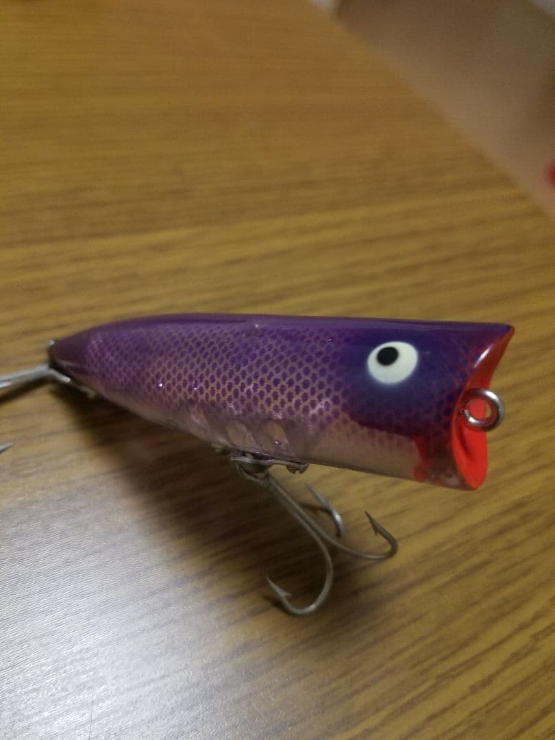 Heddon Chugger Spook Research Purple Clear Vintage Used–Rare Color - Image 6