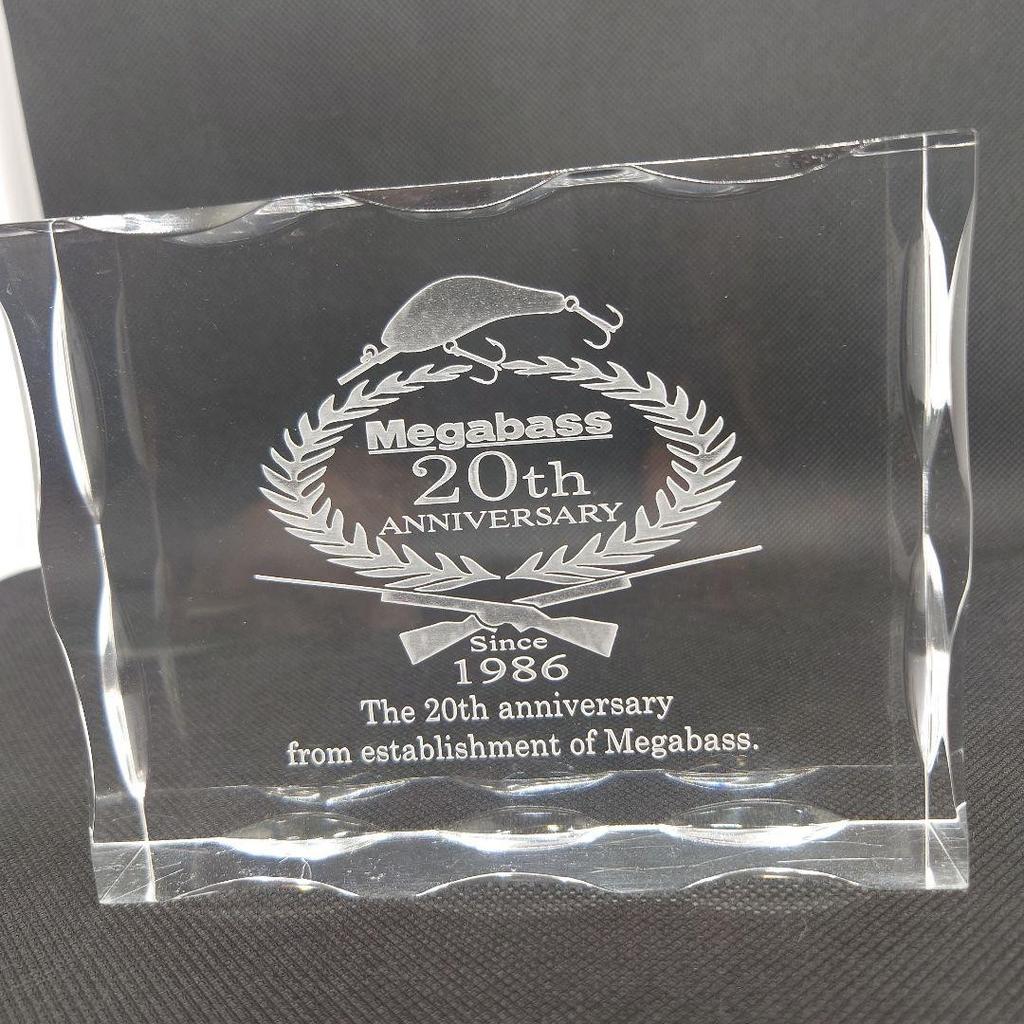 Megabass 20th Anniversary Crystal Trophy Collector's Item Used - Image 1