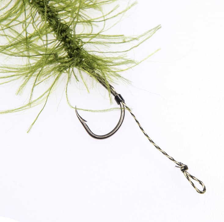 2xSeaweed Line Weed Hair High Carbon Stainless Steel 6# Hook Fishing Accessories - Image 4