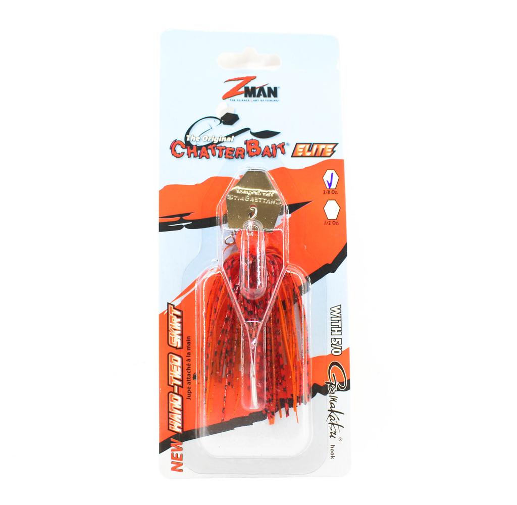 Zman Chatterbait 3/8 oz Sinking Lure Fire Craw (4059) - Image 1