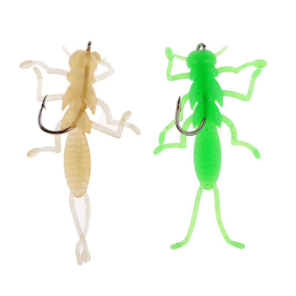 10pcs Artificial Stonefly Nymph Rubber Fishing Accessories Model with Legs - Image 3