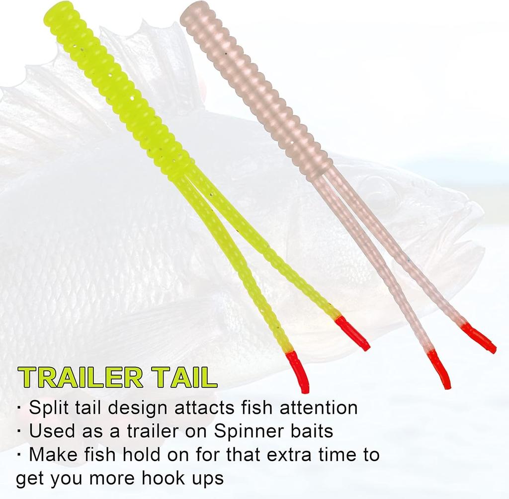 Buzzbaits Spinner Baits for Bass 4 inch, White, Yellow, Chartreuse, Black  - Image 3