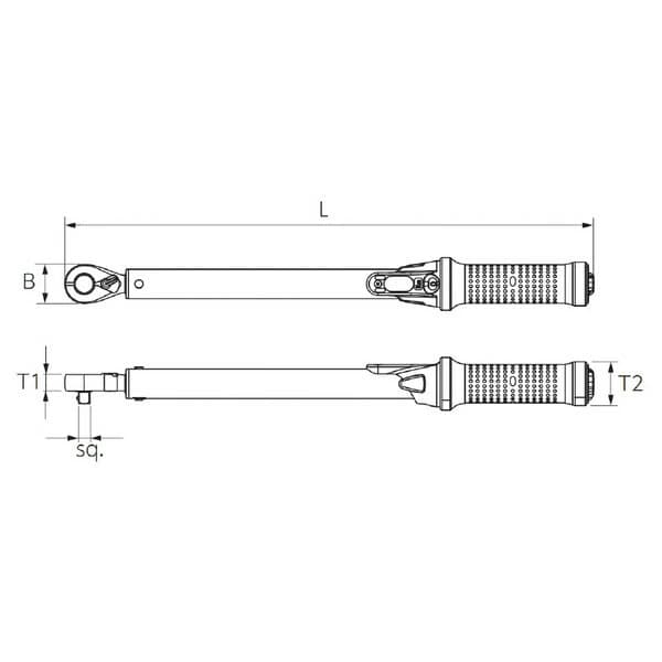 KTC (Kyoto Machinery Tools) 25.4sq. Preset Torque Wrench 200-1000N・m GW1000-08 - Image 2