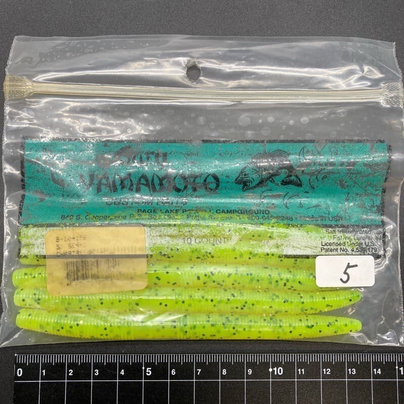 818336 Gary Yamamoto 5 Inch Yamasenko Pieces 156 Chart Pepper Condition A C - Image 1