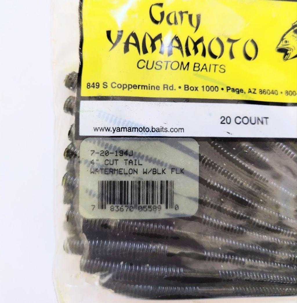 Gary Yamamoto Cuttail Worm 4 Watermelon Seed 1 - Image 2