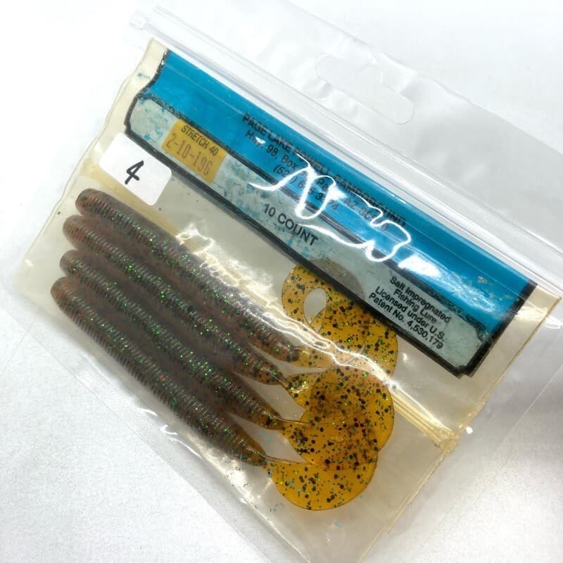 818341 Gary Yamamoto Stretch 40 Slender Gloves 4 Pieces 196 Pumpkin Green Black - Image 4