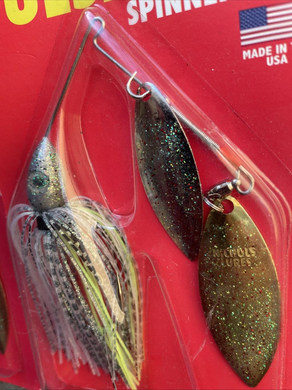 3 Nichols Pulsator Spinnerbait 1/2oz Fishing Lure Willow Bombshell Bass S48 - Image 2