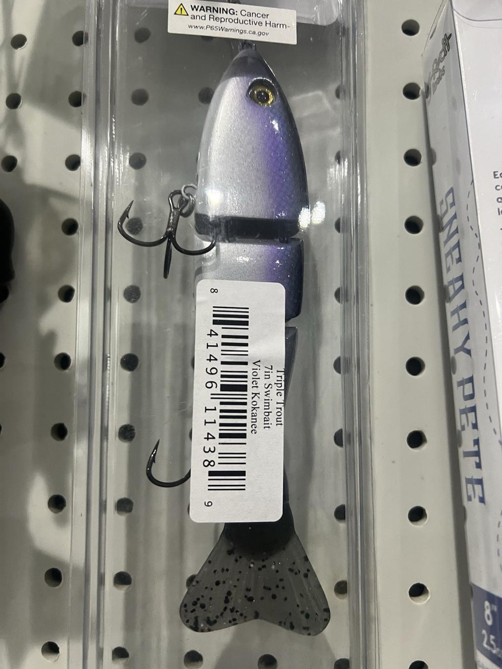 22ND CENTURY TRIPLE TROUT Swimbait - 7inch - New  Violet Kokanee color - Image 2