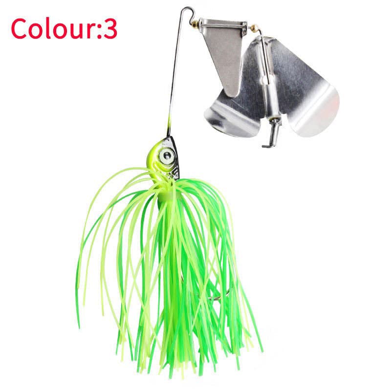 5 PCS/Lot Spinnerbait Jig Head Rubber Skirt Fishing Lure Pike Bass Spinner Bait - Image 9