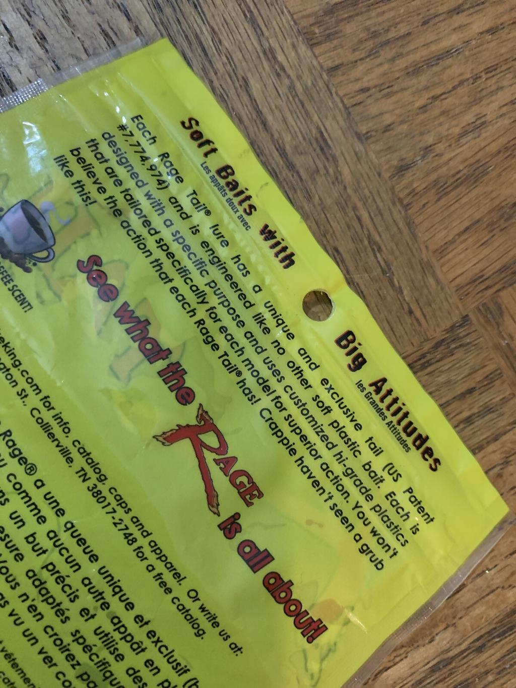 Rage Tail Strike King 2” Crappie Grub Pumpkinseed Chart-1pk of 10pcs-NEW - Image 5