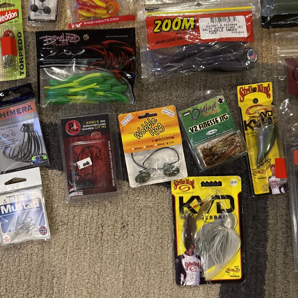 Bass Fishing Soft Plastics Lot (39) Yum Zoom Strike King Keitech 6th Sense - Image 5