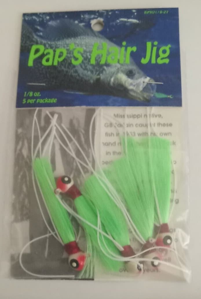 Pap's Umbrella Rig (5 pronged) Qty 2 and Pap's Hair Jig red-white/chart(Qty 5) - Image 2