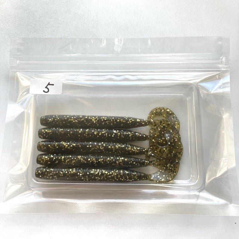 818266 Gary Yamamoto Stretch 40 Slender Gloves 5 Pieces 177 Smoked Silver Black - Image 2