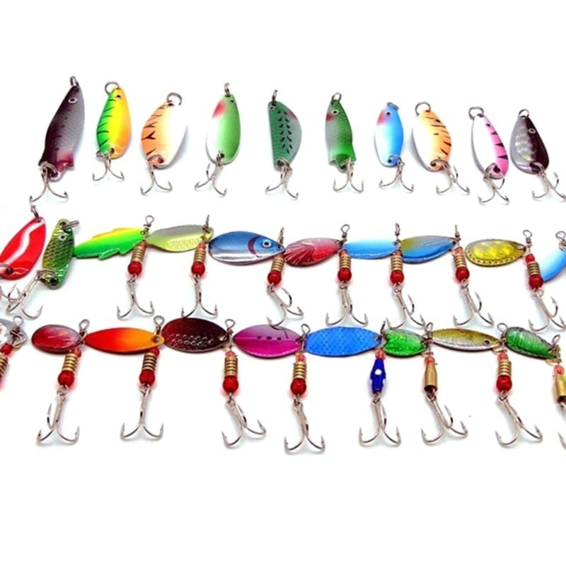 30Pcs Spinner Baits Fishing Lures Metal Baits Crankbait Fishing Accessories - Image 4
