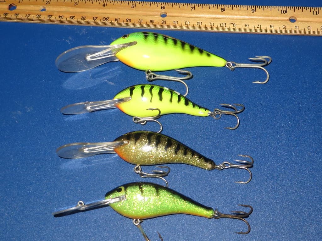 Lot of 4 Strike King Diving Crankbait Dance Dancin Shad Lures Fire Tiger - Image 2