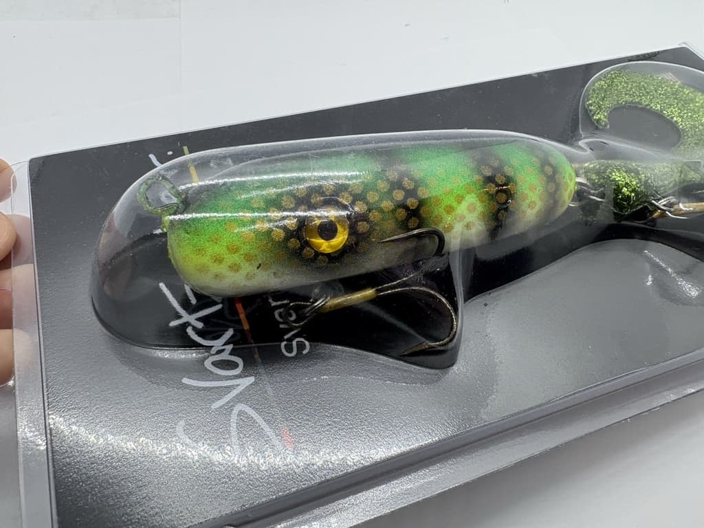 9” Svartzonker Tail V2 Green Perch Rubber Swimbait Pullbait Jerkbait Musky Lure - Image 2