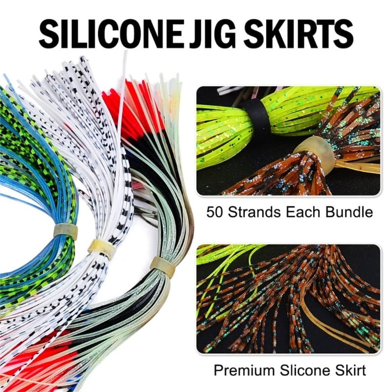 Jig Skirts Buzzbaits Jig Squid Skirt Fly Tying Materials Fishing Accessories - Image 6