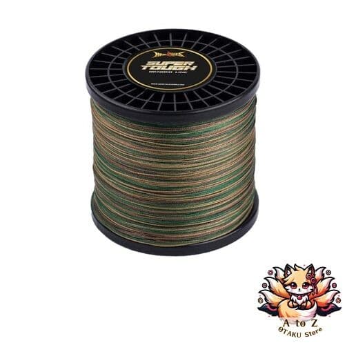 NEW Hercules PE Fishing Line 4-Strand Braid Camouflage Green 35lb 1000yds 914m - Image 1