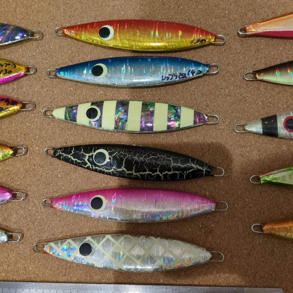 Marine Bait Reppuu Kai Metal Jig Set 17pcs Blue Fish Used - Image 8