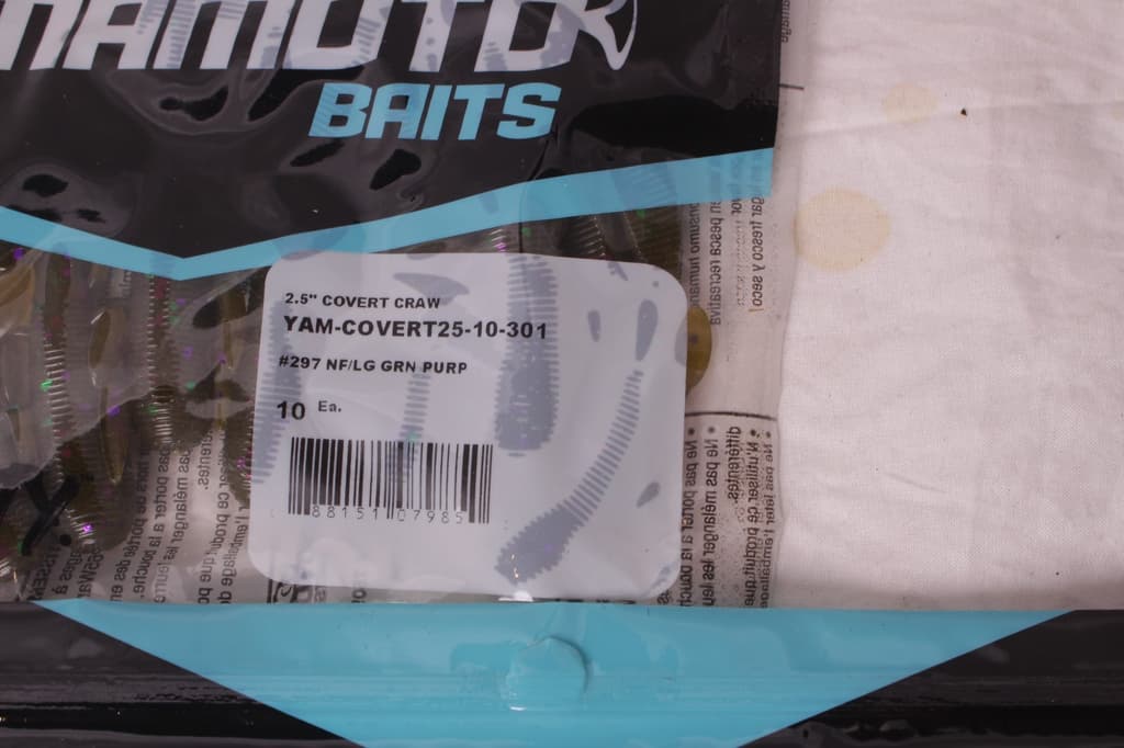 13 packs Yamamoto Baits: 10 packs 5" Senko, 2.5" grub, covert craw & 3.5" nuku - Image 7